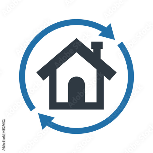 Home relocation icon