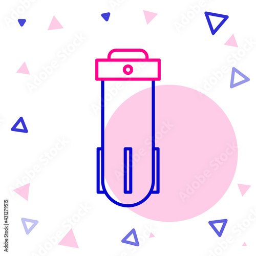 Line Water filter icon isolated on white background. System for filtration of water. Reverse osmosis system. Colorful outline concept. Vector Illustration