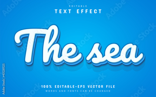 Sea text effect editable