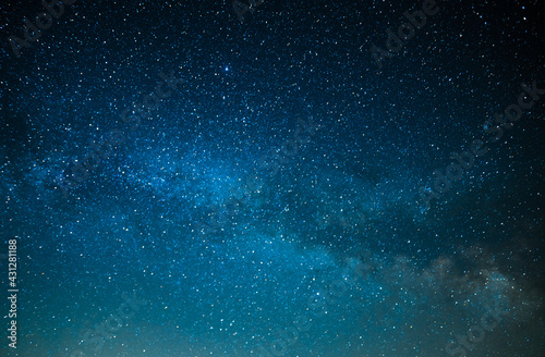 Starry sky, milky way. Oregon USA coast. Landscape photography © Anton