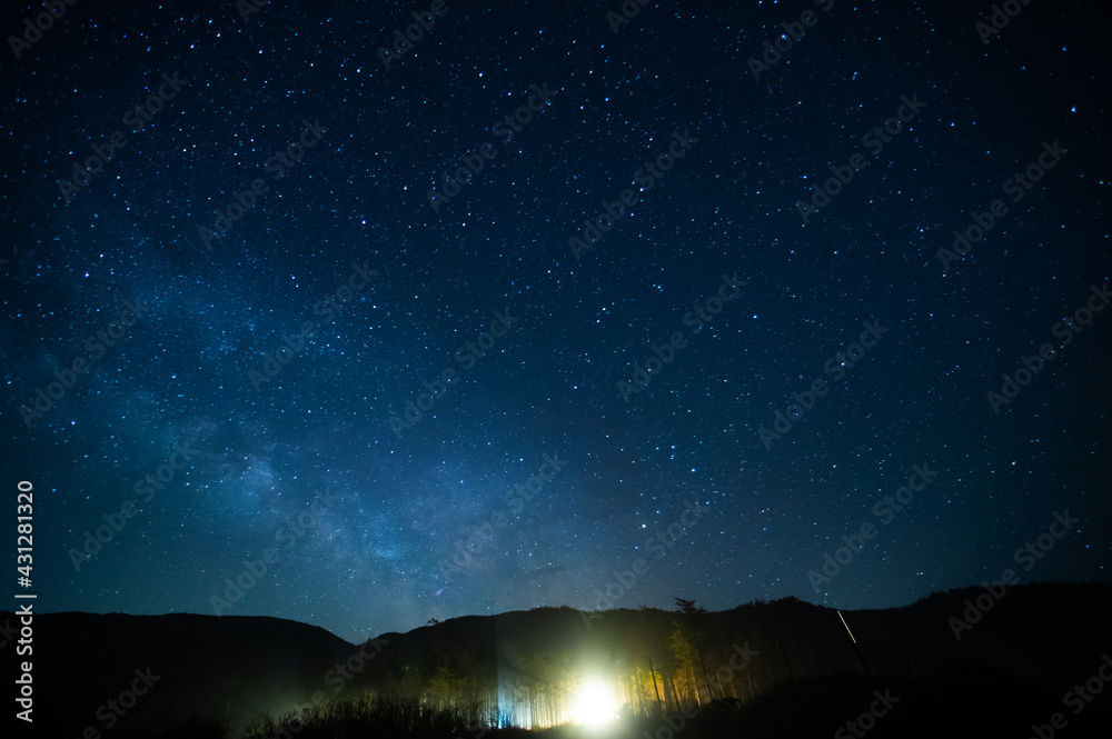 Starry sky, milky way. Oregon USA coast. Landscape photography Starry sky, milky way. Oregon USA coast. Landscape photography