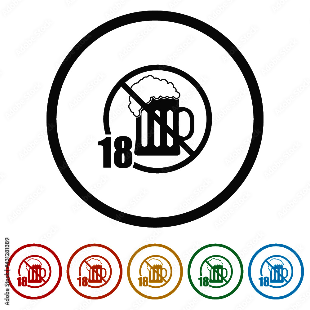 No drinking ring icon isolated on white background