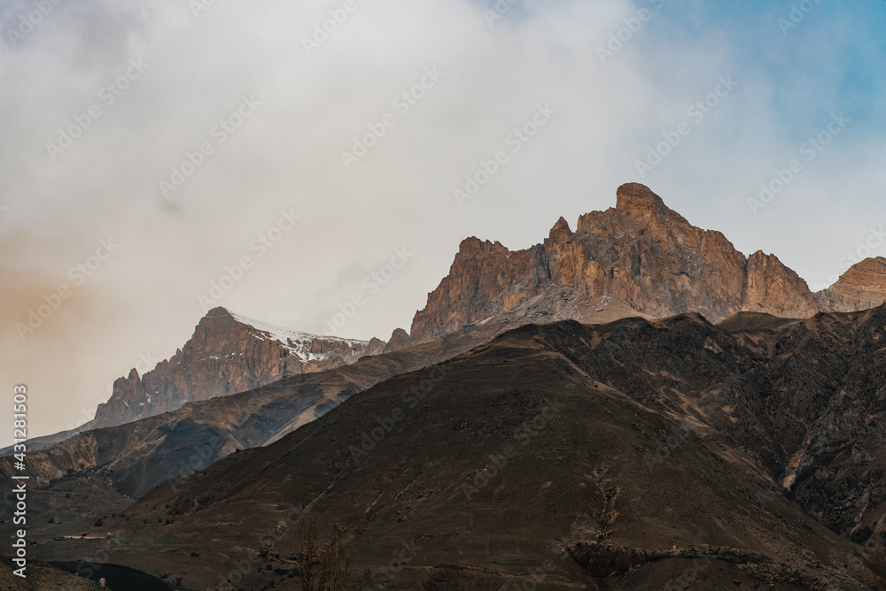 Mountains in the morning. Kabardino-Balkarian Republic, Russia