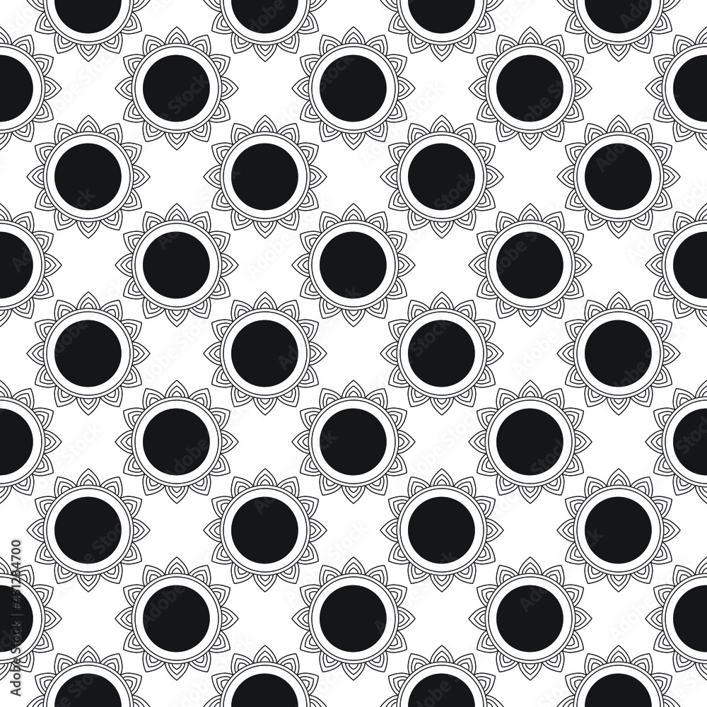 seamless pattern of ornamental mandala design illustration. Arabesque decoration pattern