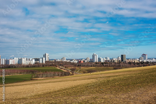 Cityscape view of the skyline of Berlin Gropiusstadt, part of Neukölln district. photo