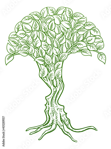 Optical Illusion Tree Faces...