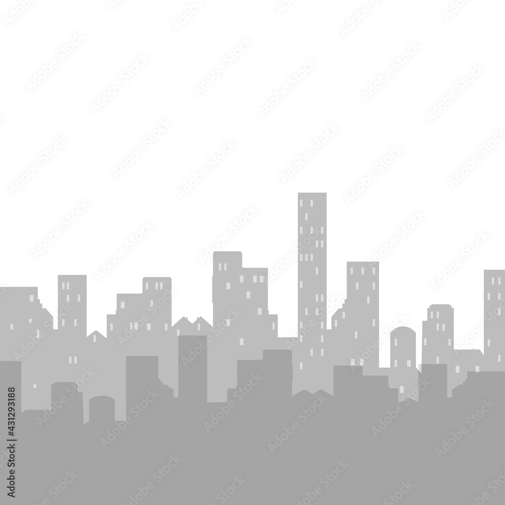 Skyline urban cityscape silhouette skyscrapers, business template