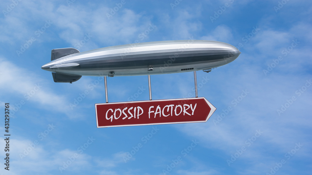 Obraz premium Street Sign GOSSIP FACTORY