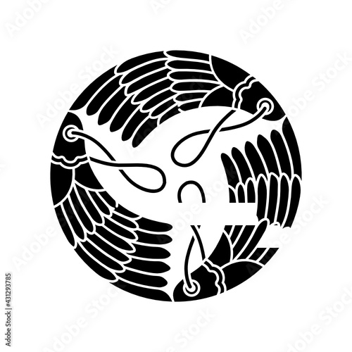 羽箒紋・三つ追い羽箒（みつおいはぼうき）/ 三つ羽箒（みつはぼうき）