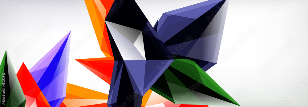 Vector 3d triangles and pyramids abstract background for business or technology presentations, internet posters or web brochure covers Vector 3d triangles and pyramids abstract background for business or technology presentations, internet posters or web brochure covers