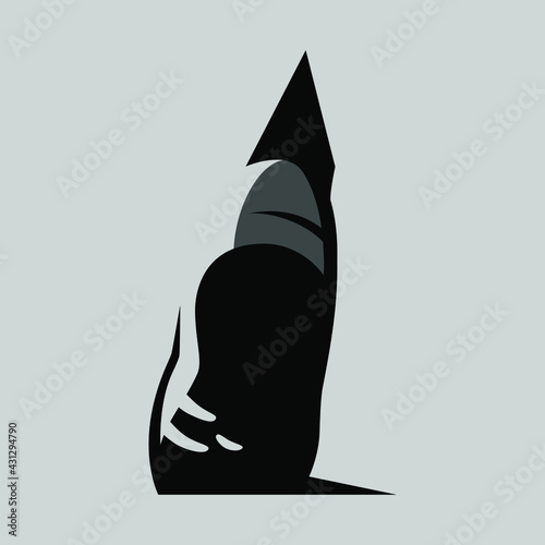 Sports running shoe symbol on gray backdrop. Design element