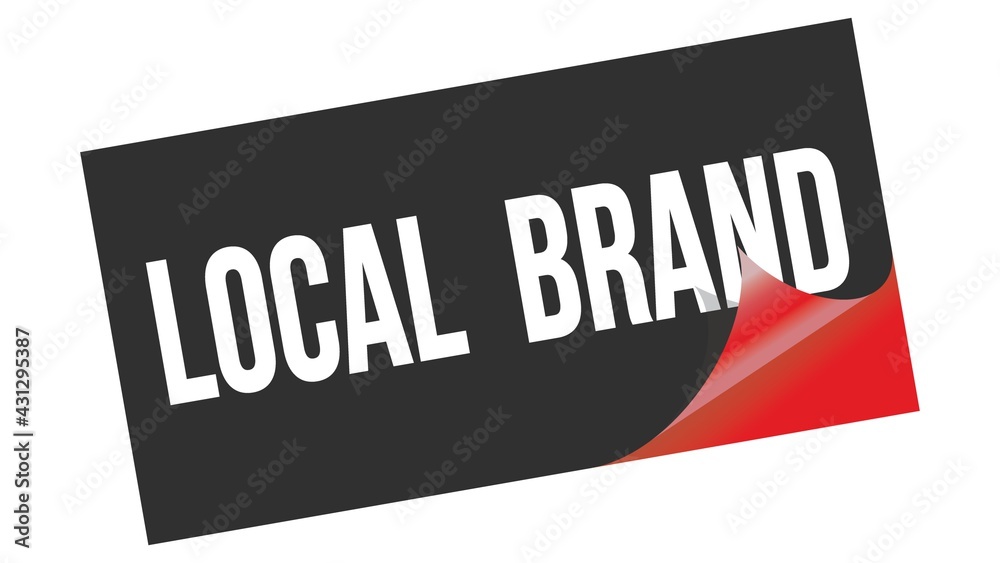 LOCAL BRAND text on black red sticker stamp. LOCAL BRAND text on black red sticker stamp.