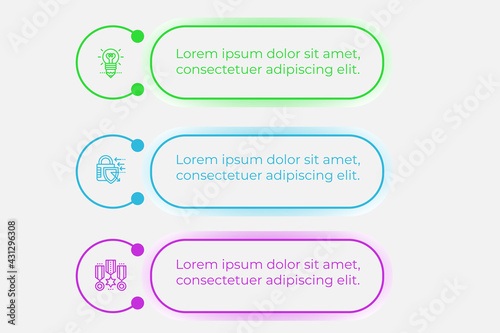 Business process. Gradient step by step. Vector business template for presentation. Business process