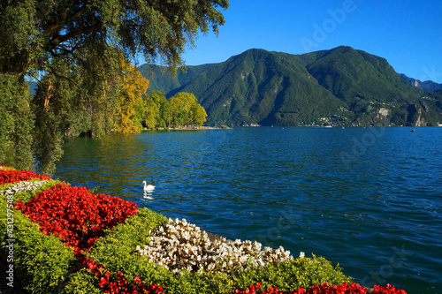 Photos Summer cityscape of Lugano, Switzerland, Europe