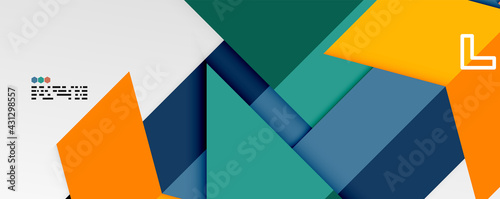 Free Download Shiny color triangles and geometric shapes vector abstract background - GFXLoad