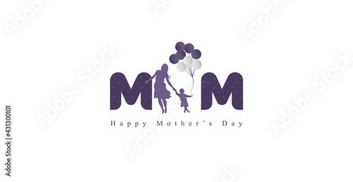vector illustration of Mothers day. background.
