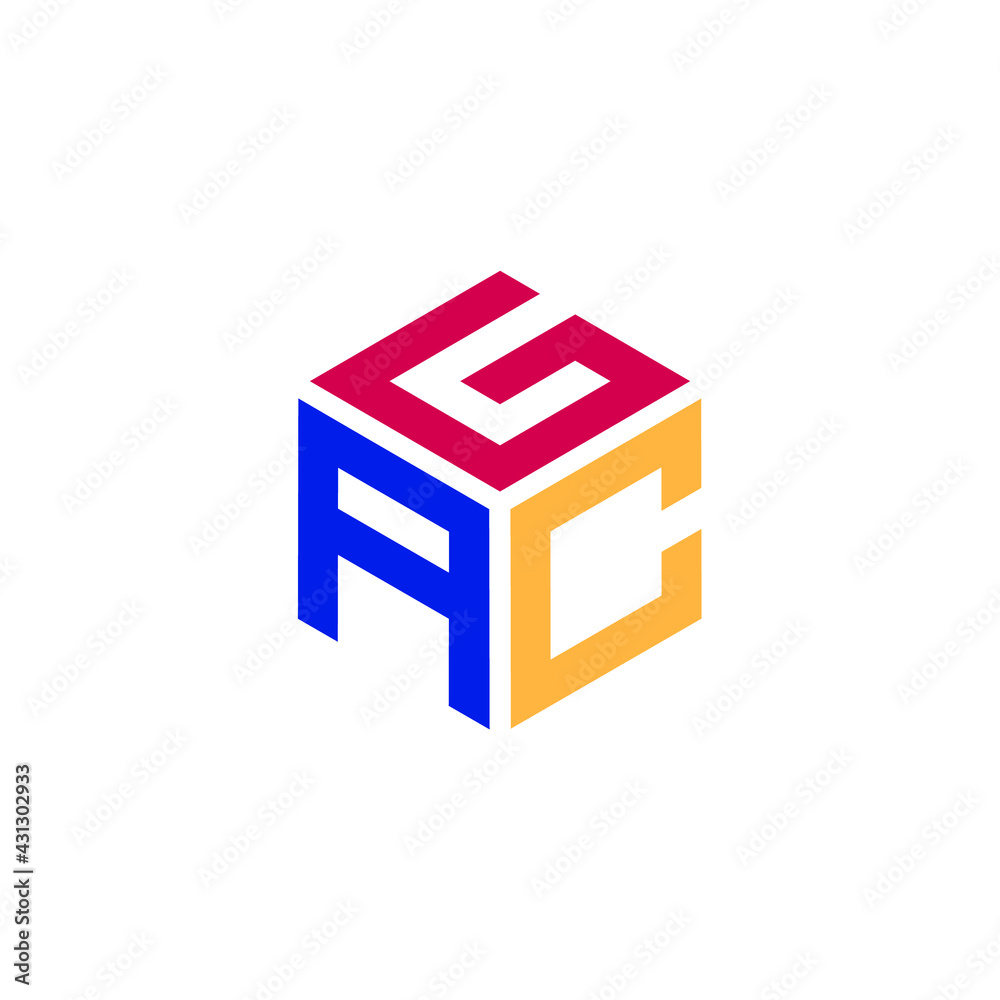 Hexagon design with the letters GAC Hexagon design with the letters GAC