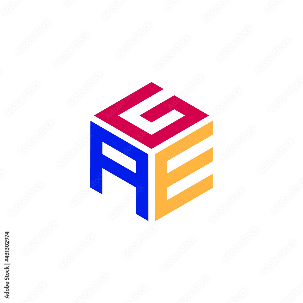 Hexagon design with the letters GAE Hexagon design with the letters GAE