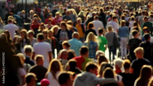 Wallpaper Mural Anonymous street crowd backlight shot Torontodigital.ca