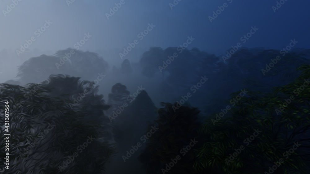 Fototapeta premium fog in the forest