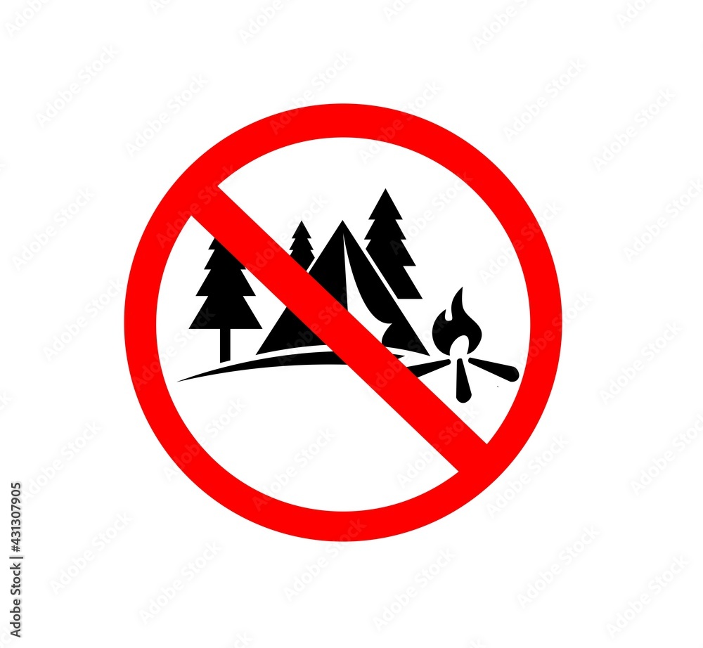 no camping sign vector illustration no camping sign vector illustration