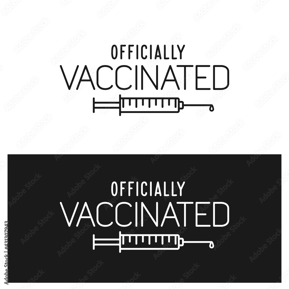 Officially vaccianted slogan t-shirt design. Vaccine related typography.  Vector illustration. Stock Vector | Adobe Stock