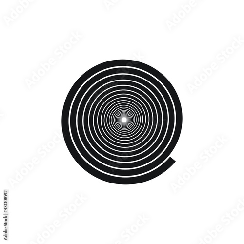 Hypno Abstract Illustration - Hypnotic Vector Effect Spiral Vortex Curl Twirl Helix Spinning Element