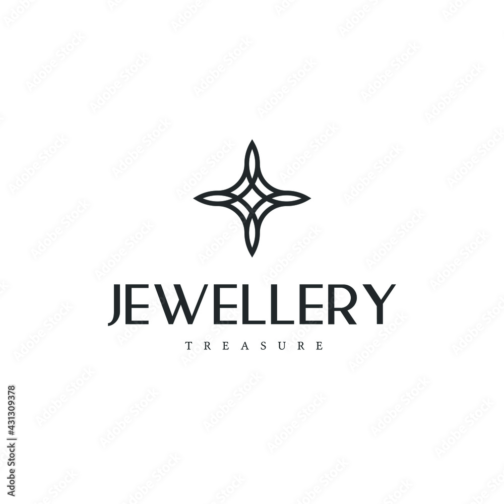 Obraz premium Jewelry logo diamond - fashion gold luxury lux ring beauty woman feminine glamour style expensive jewel wedding treasure gemstone beads rich crystal pearl art deco