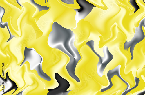 Amazing abstract background of trendy yellow and metallic gray