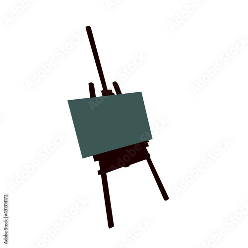 an easel silhouette vector