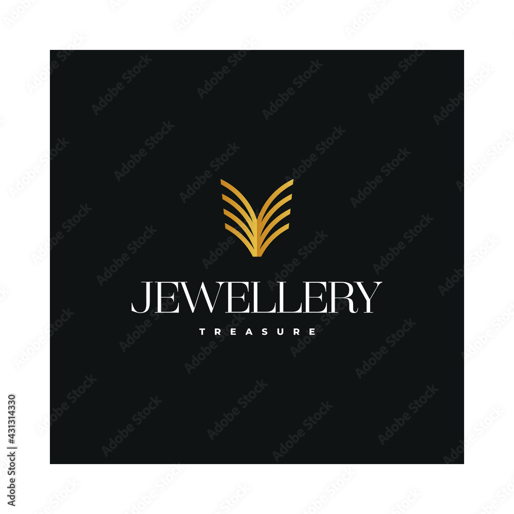 Jewelry logo diamond - fashion gold luxury lux ring beauty woman feminine glamour style expensive jewel wedding treasure gemstone beads rich crystal pearl