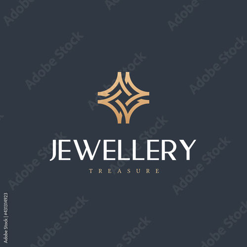 Jewelry logo diamond - fashion gold luxury lux ring beauty woman feminine glamour style expensive jewel wedding treasure gemstone beads rich crystal pearl