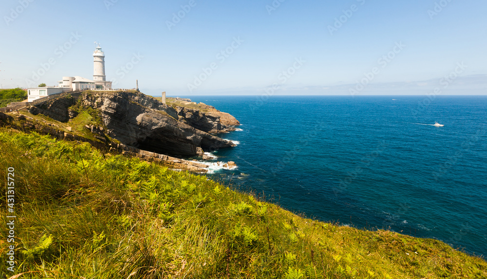 Cabo Mayor Lighthouse of Santdander. Cantabria. Spain