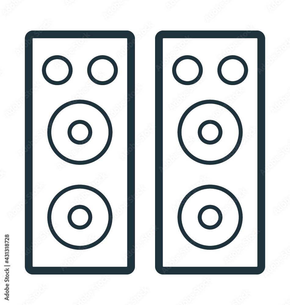 Speakers Vector Icon Speakers Vector Icon