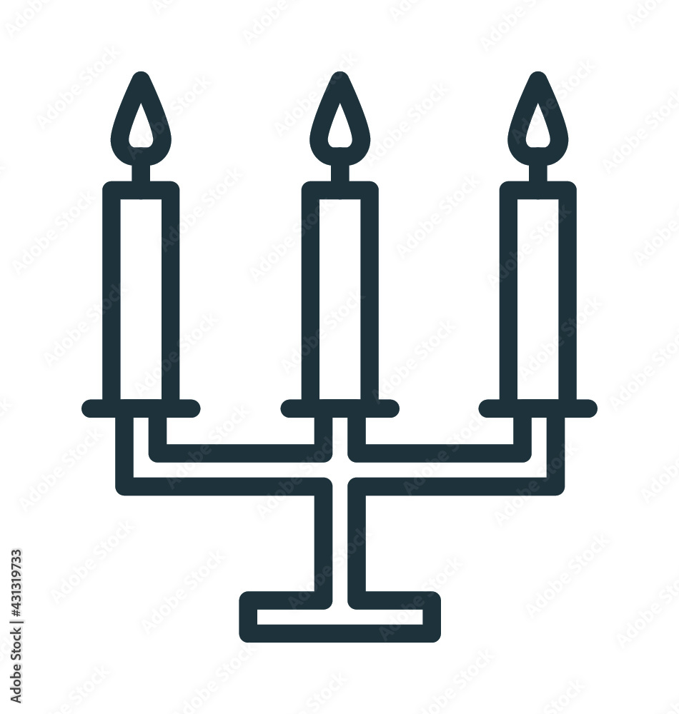 Candle Stand Vector Icon Candle Stand Vector Icon