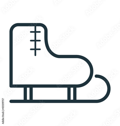 Ice Skates Vector Icon
