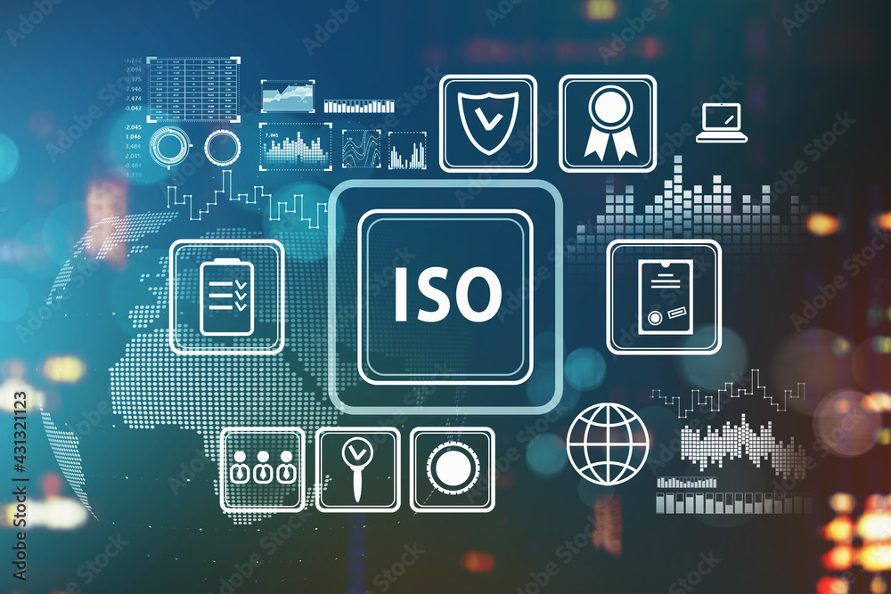 Iso icons quality standard certified certificate assurance for business control concept. Iso icons quality standard certified certificate assurance for business control concept.