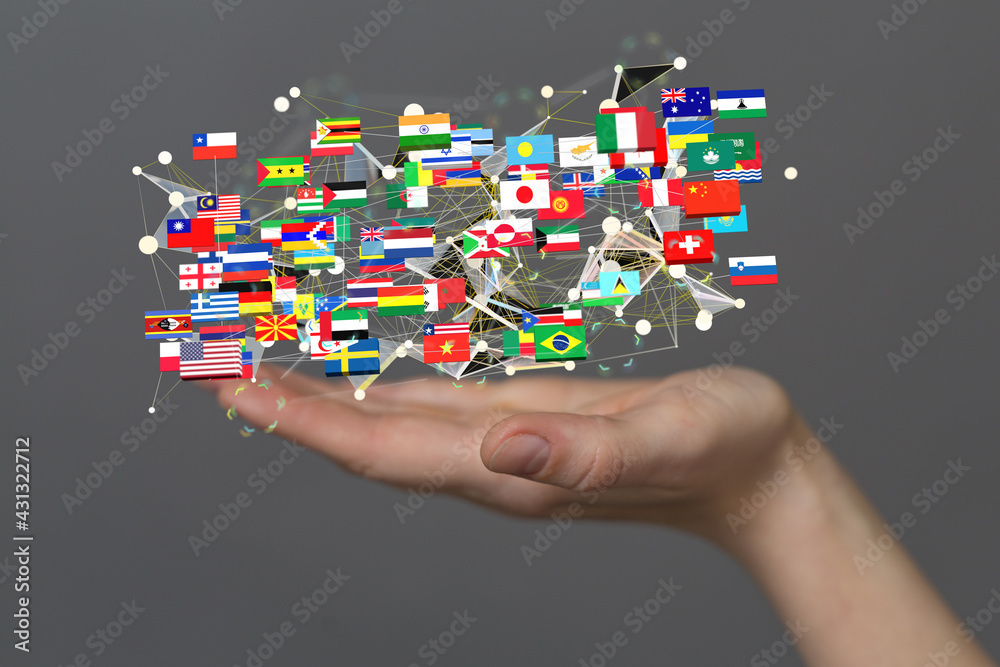National flags of the countries 3d National flags of the countries 3d
