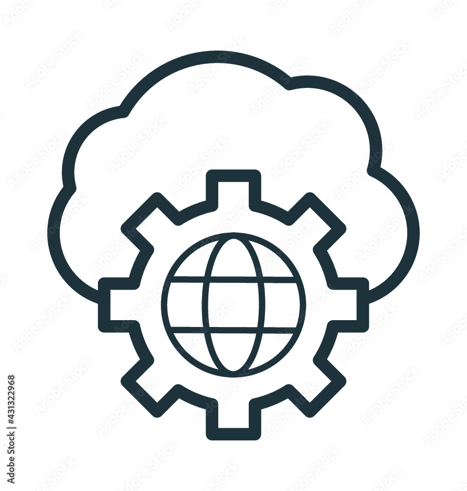 Global Network Vector Icon Global Network Vector Icon
