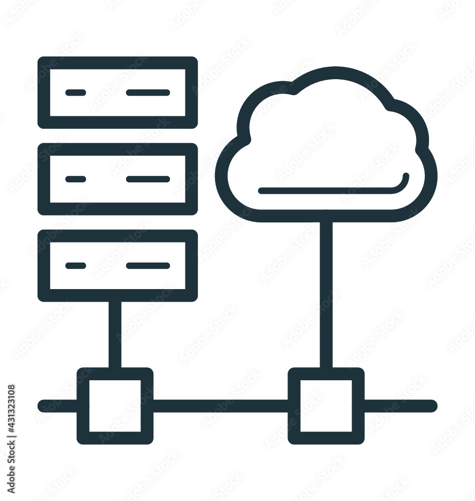 Data Cloud Vector Icon