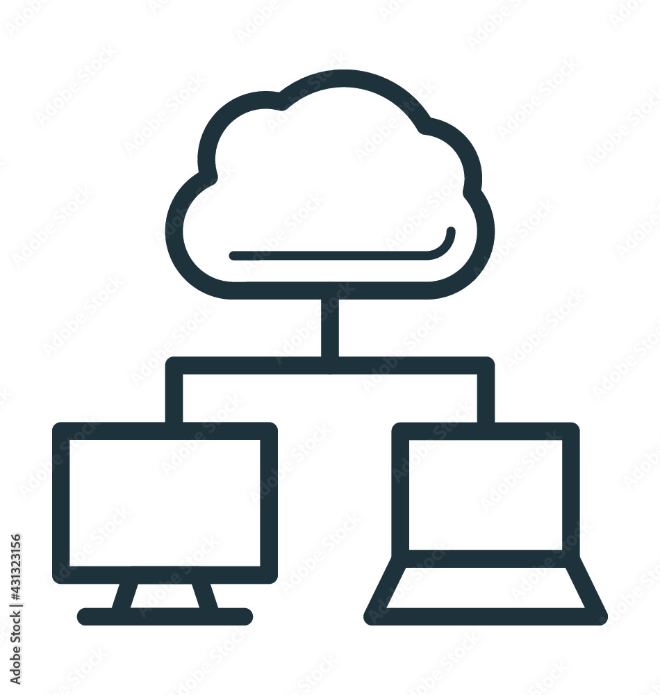 Cloud Network Vector Icon