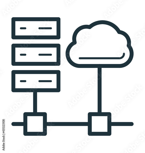 Data Cloud Vector Icon