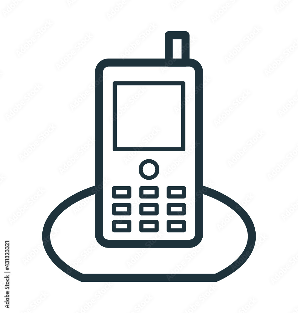 Cordless Phone Vector Icon Cordless Phone Vector Icon