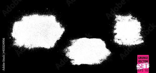 Grunge splatter set. Spray stains background. Powder splatter texture. Paint splashes. Liquid stains. Highly detailed grunge. Ink spots. Grunge drops.
