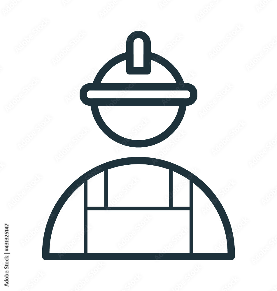 Fototapeta premium Engineer Avatar Cool Vector Icon