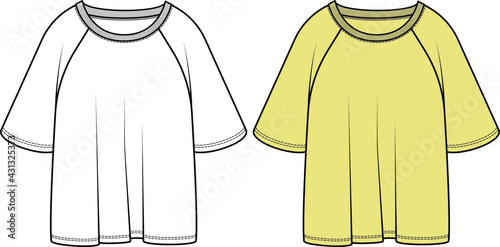 vector flat sketch t-shirt design for women
