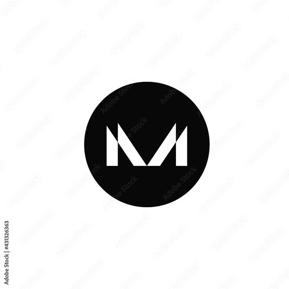 Fototapeta premium M Letter Logo Lettermark Monogram - Typeface Type Emblem Character Trademark