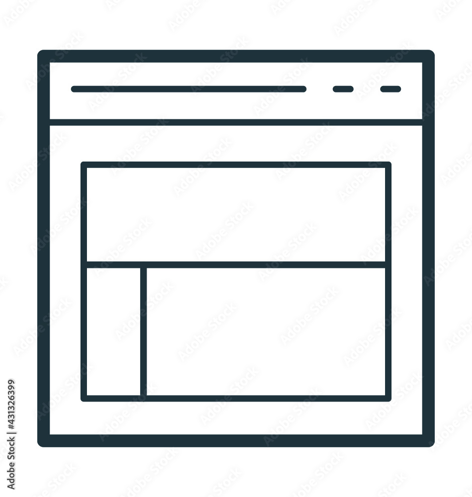 Web Template Vector Icon Web Template Vector Icon