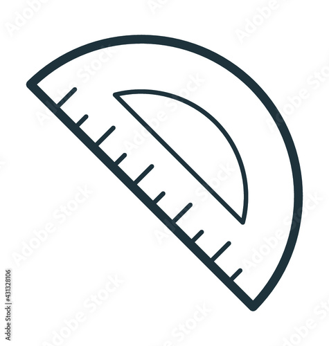 Protractor Vector Icon