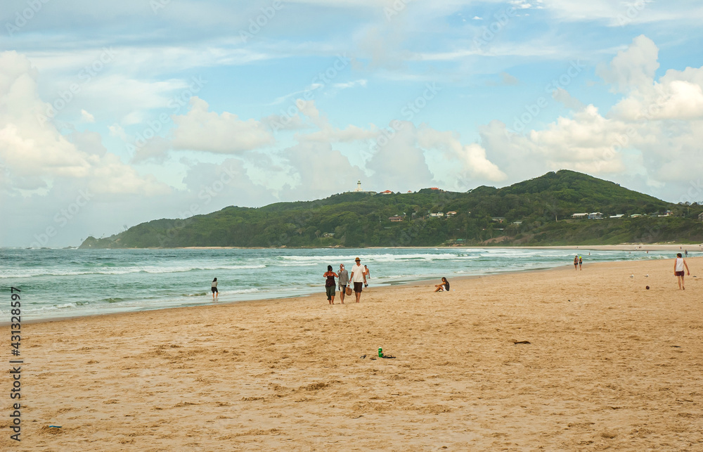 The beauty of Main Beach of Byron Bay, a popular tourist destination in New South Wales, Australia.